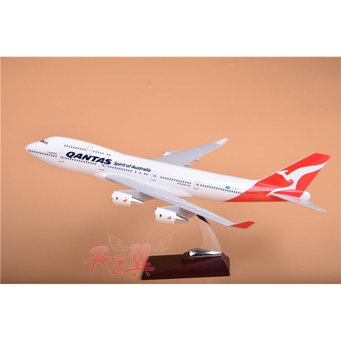 飞机模型47cm树脂飞模B747-400澳洲航空模型飞机30cm澳航航模