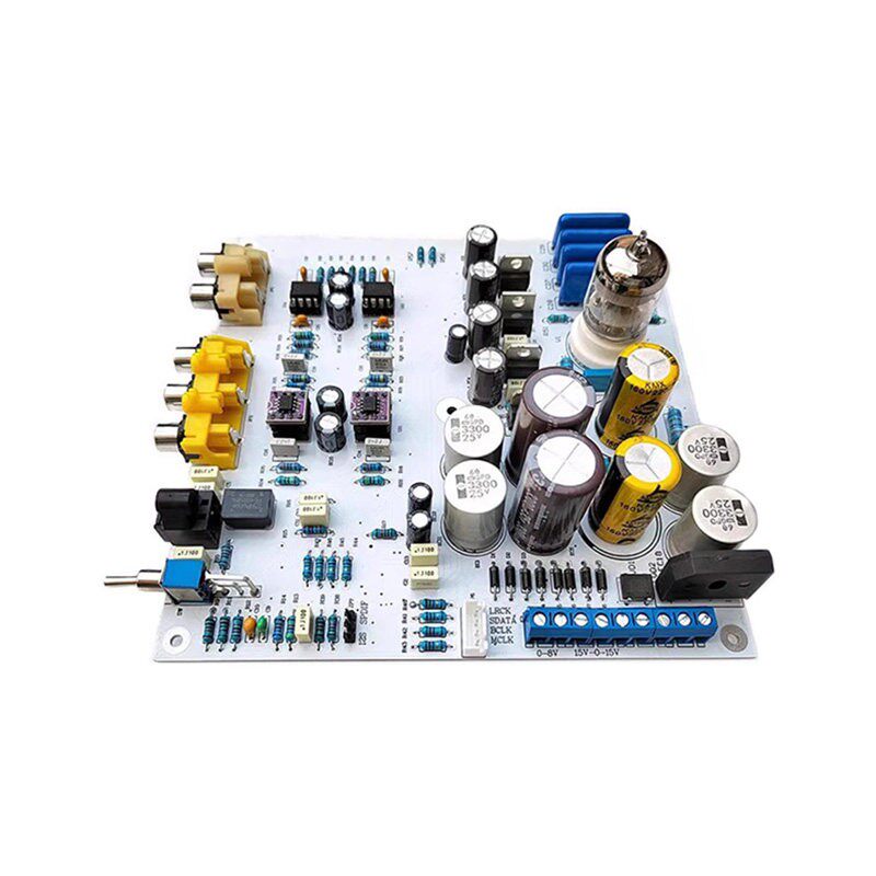 PCM1794+5670真空管胆缓冲 DAC 解码板 光纤 同轴输入 分立阻容件