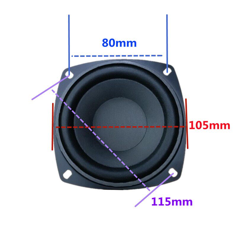 包邮4寸6欧15瓦低音喇叭 音箱音响喇叭6欧15W 重低音 扬声器配件