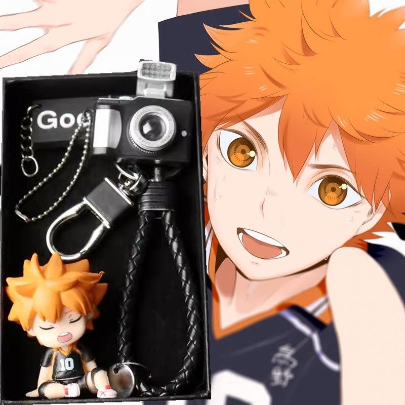 创意排球少年公仔模型日向翔阳影山钥匙扣挂件黑尾铁朗车载摆件