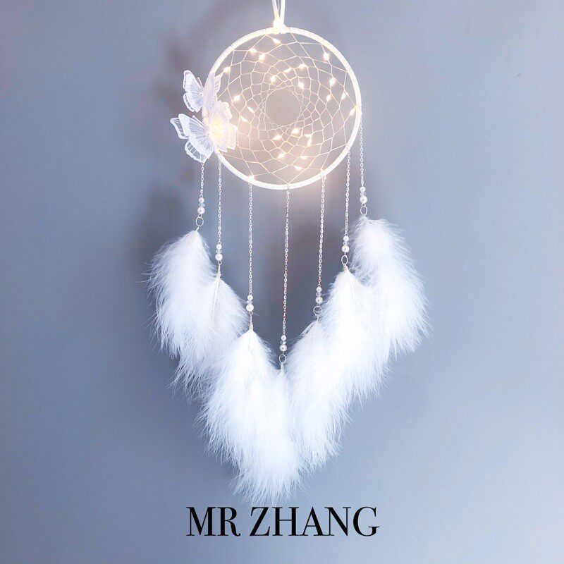MR ZHANG原创捕梦网灯梦蝶小夜灯生日少女挂饰文艺礼物复古ins风