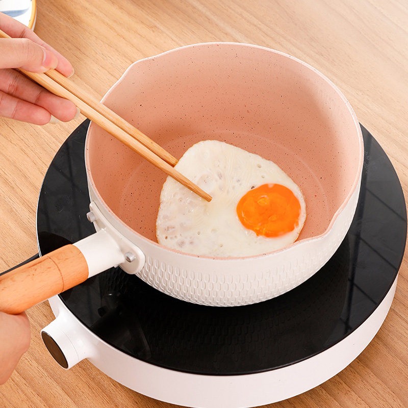 麦饭石雪平锅小锅明火不粘锅燃气灶电磁炉器皿户外器具煮热红酒锅