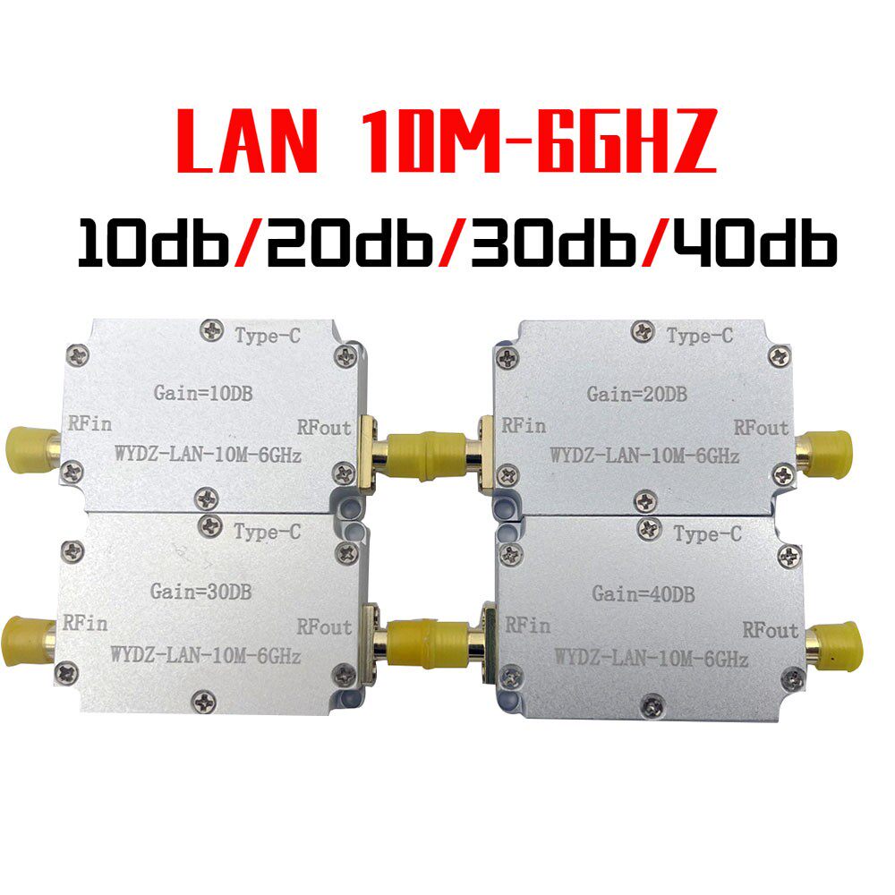 高平坦度放大器 10M-6GHz增益10DB 20DB 30DB 40DB射频驱动2024款