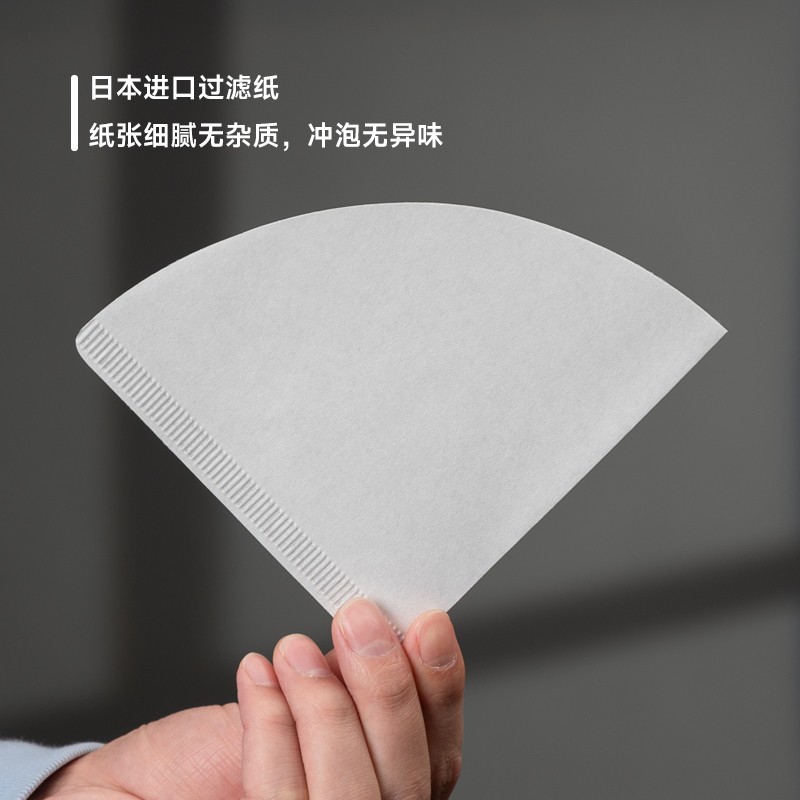 蛋糕滤纸咖啡过滤纸日本进口漂白50片装折纸滤杯用手冲咖啡萃取纸