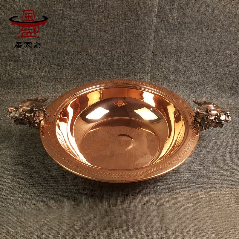 龙头火锅锅紫铜火锅锅子燃气电磁炉火锅饭店用家用汤锅可做鸳鸯火,厨房/烹饪用具,火锅,淘宝优惠券,粉丝福利购,淘宝优惠卷