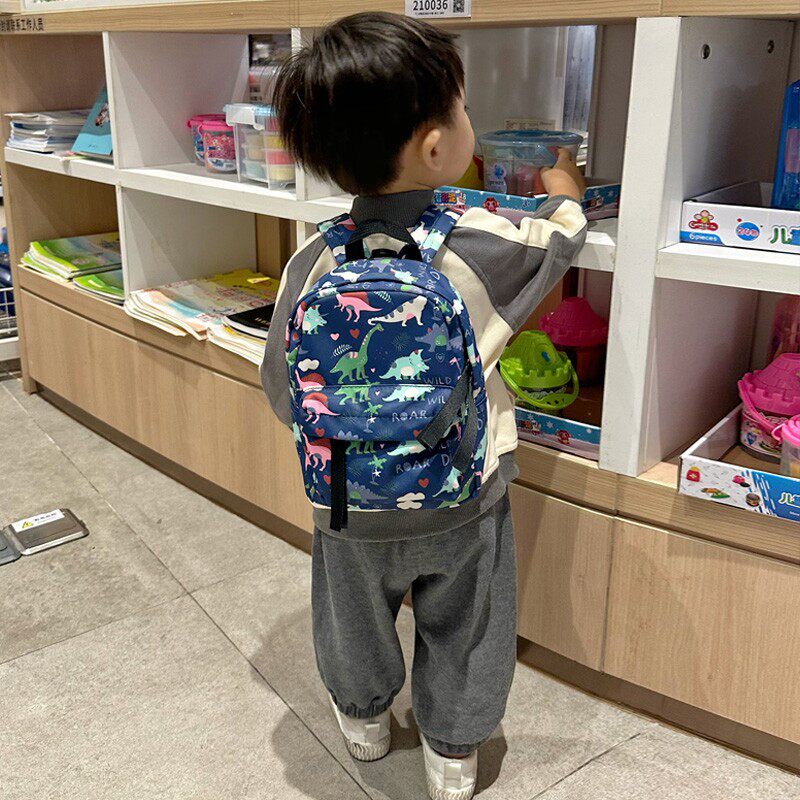 防走失迷你小书包可爱恐龙男童小背包1岁2岁小宝宝防走丢牵引包包