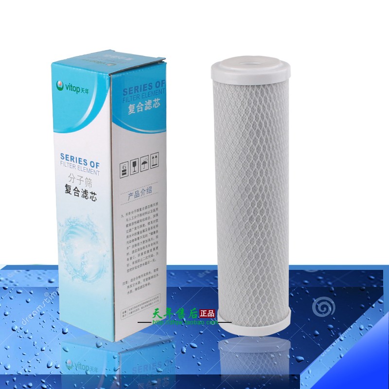 天年净水器过滤器滤芯 分子筛活性炭10寸平口