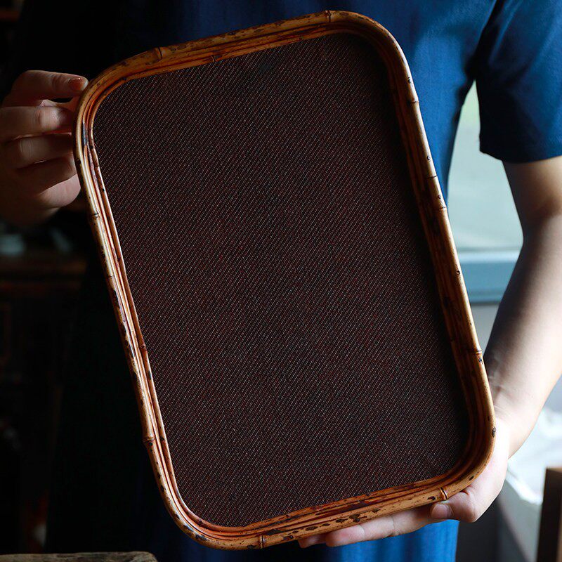 挑tea｜自留款 日式禅意茶具梅鹿竹漆器 收纳托盘 轻便实用