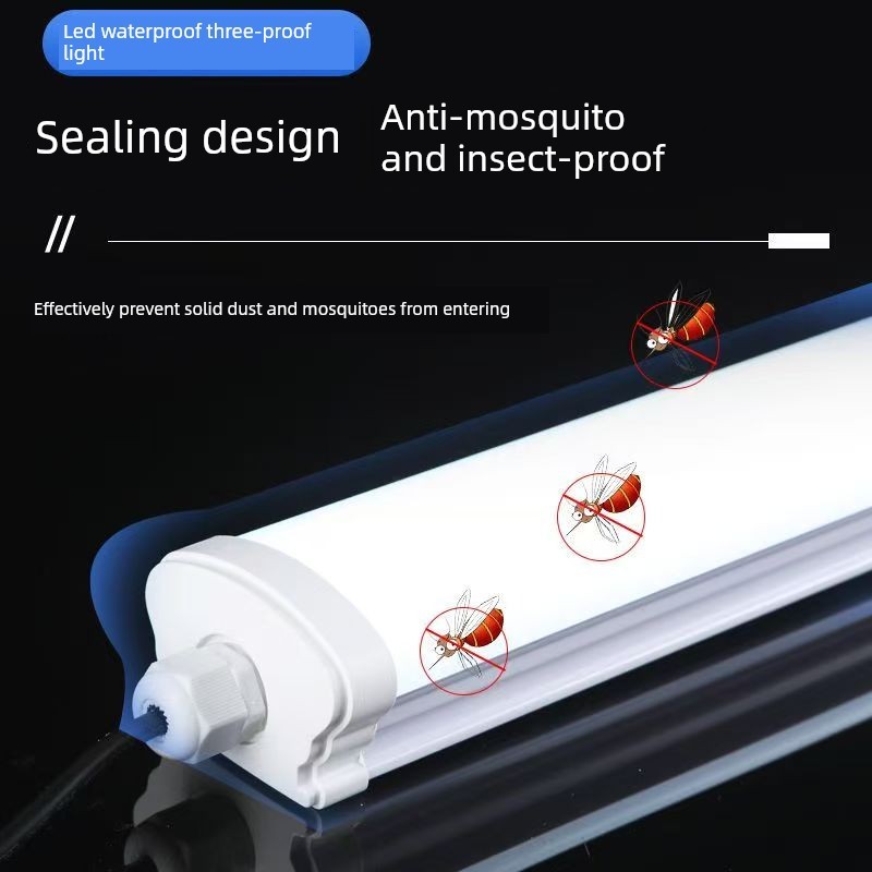 LED防水三防灯IP65灯管防潮冷库车间厂房浴室户外防水照明灯室外