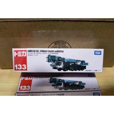 TOMY多美卡TOMICA合金车133号 神钢重型工程吊车长款红白盒玩具