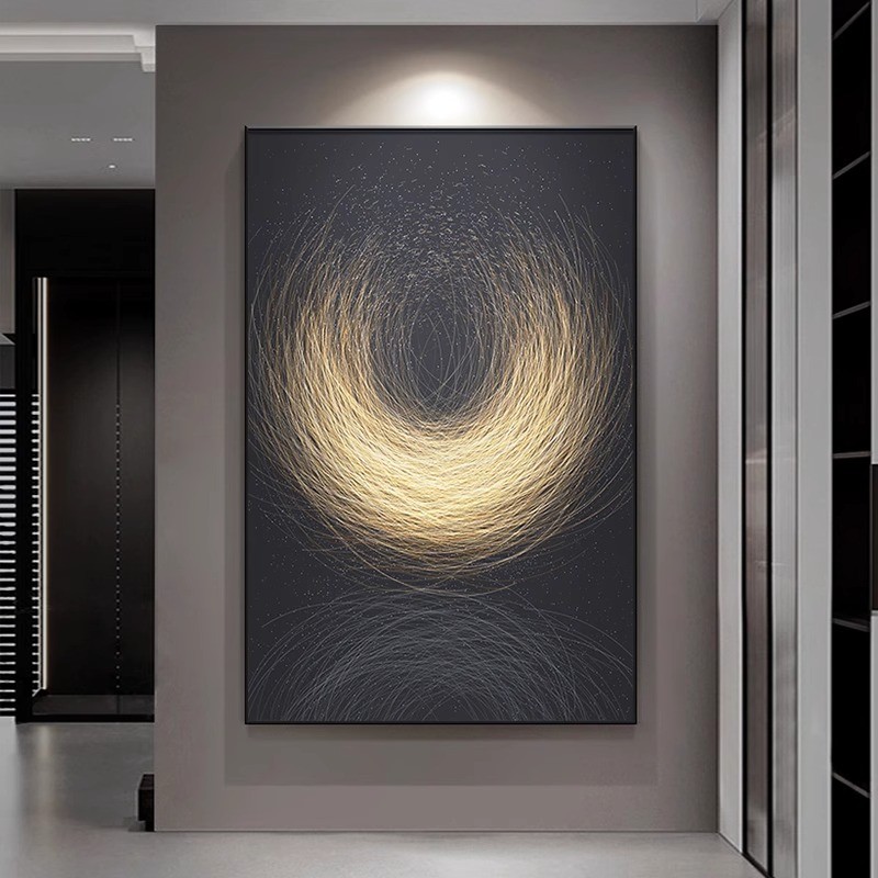 星空银河玄关装饰画走廊过道壁画极简轻奢客厅沙发背景墙落地挂画