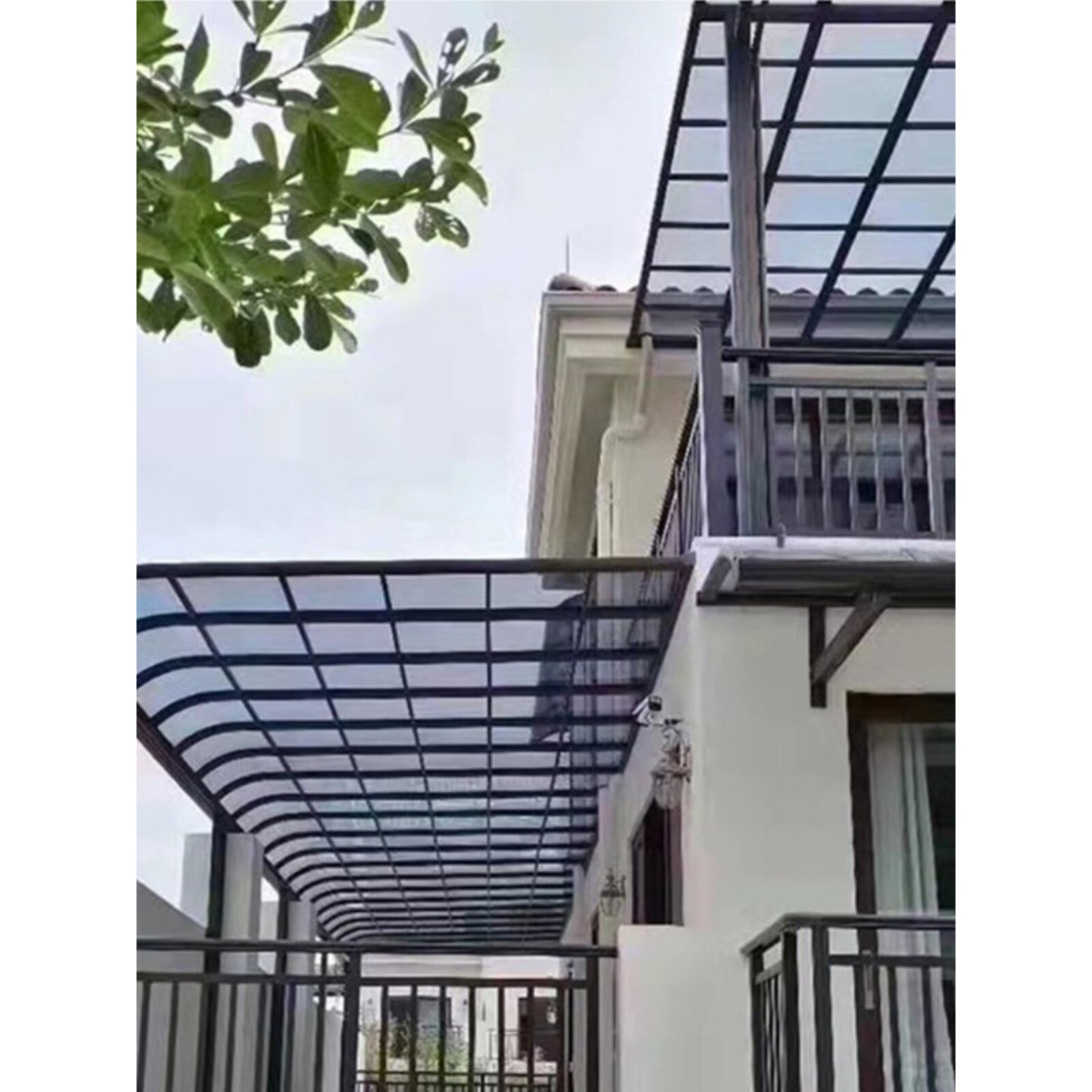 铝合金雨棚支架屋檐挡板庭院门头阳台窗户家用防雨搭户外无声透明