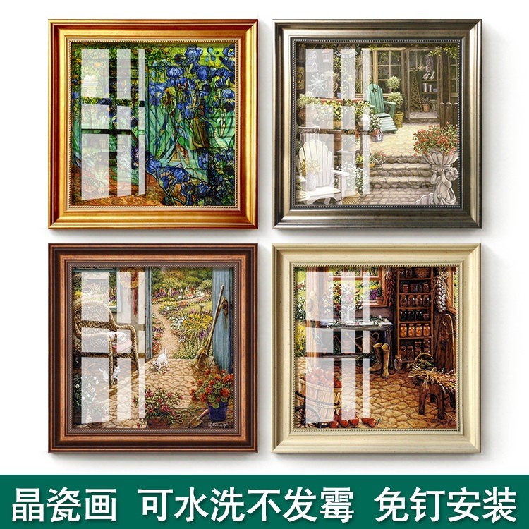 美欧式地中海风景庭院油画西餐厅咖啡店玄关卧室客厅墙壁装饰挂画