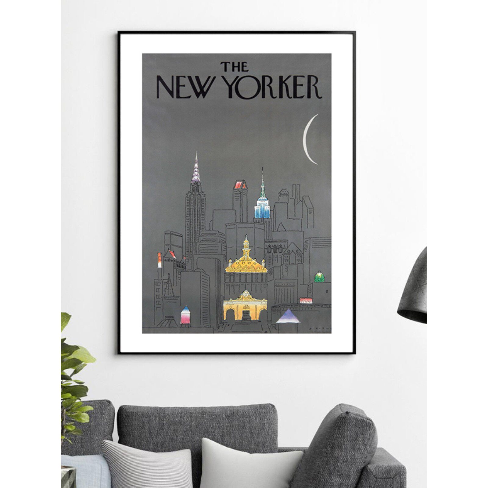 纽约客杂志封面装饰画The New Yorker复古怀旧挂画客厅背景墙壁画