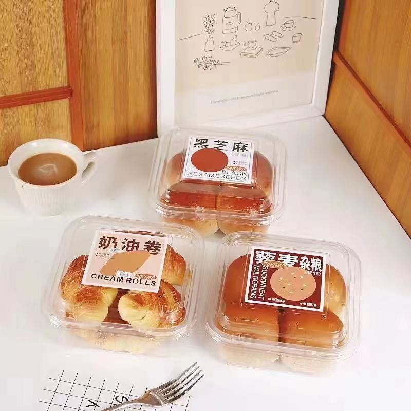 加厚商超密封食品烘焙盒雪花酥饼干点心盒透明糖果零食酥饼包装盒
