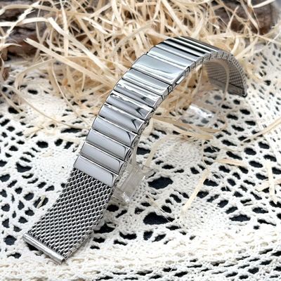 福西达表行 适配万国葡七欧米茄浪琴手表钢带 表链木兰表带 22mm