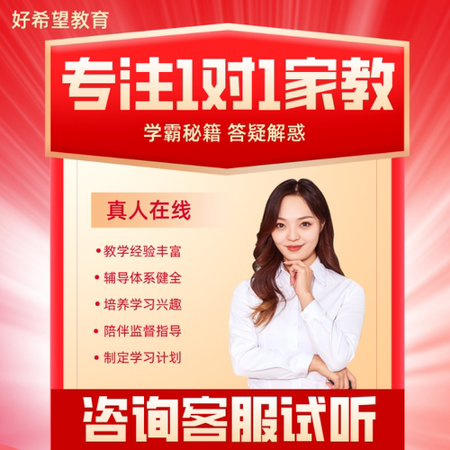 网课在线一对一辅导研究生家教老师网上语文数学英语物理化学补习