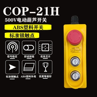 21H升降机卷扬吊机220V电葫芦开关 2.2KW直控上下急停按钮开关COP
