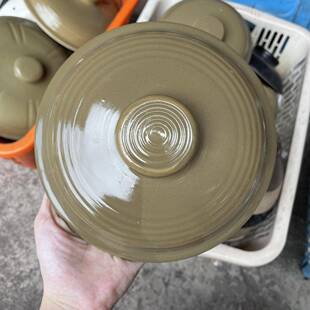 砂锅盖子陶瓷砂锅盖绿色黑色白色煲汤锅盖子土砂锅盖炖锅瓦煲盖子