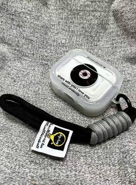 创意日韩覆古黑胶唱片适用于 于红米busd3耳机壳Redmi buds4活力版简约buds5pro防摔两件式蓝牙buds6pro保护