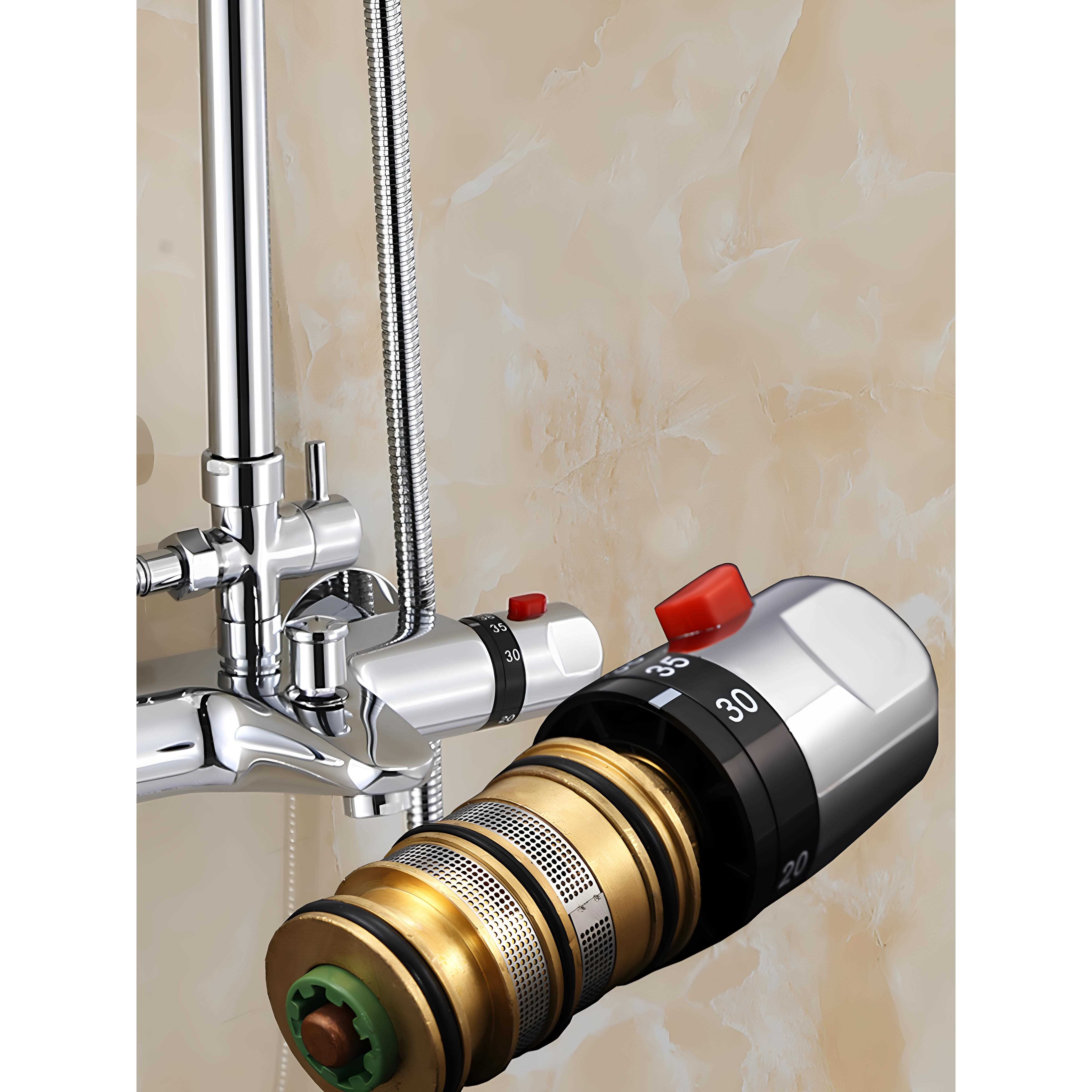 浴室冷热水龙头恒温阀芯自动淋浴混合阀调温包淋浴温度控制阀开关