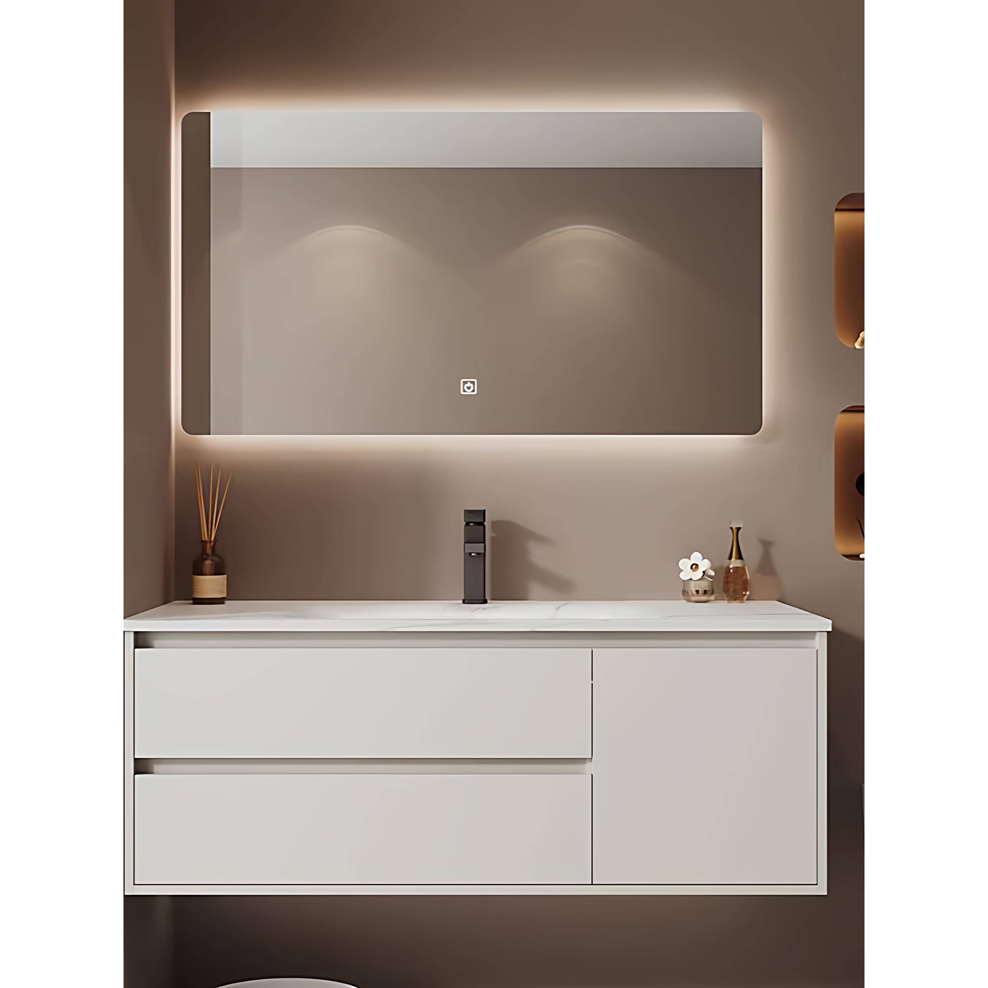 2025新款浴室柜组合岩板热弯一体盆洗手间卫浴柜洗脸台洗手洗漱台