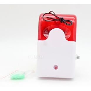 实体店 220V闪光警号可调音103声光喇叭 有线防盗报警器12V 24V