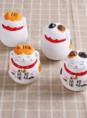 Zakka可爱幸运杯子陶瓷装饰品生日假期幸运猫礼物实用创意礼物