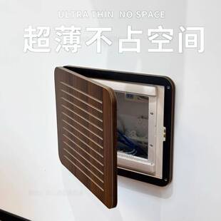 黑胡桃实木弱电箱遮挡装饰盖板电表箱画多媒体网线盒遮挡箱免打孔