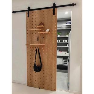 可来图定制洞洞门吊轨推拉门厨房卫生间幽灵门卧室隐形书架谷仓门