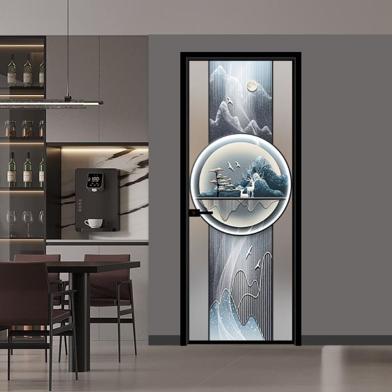 定制新中式洗手间平开门钛合金材质阳台移门厨房门厕所平开门现货