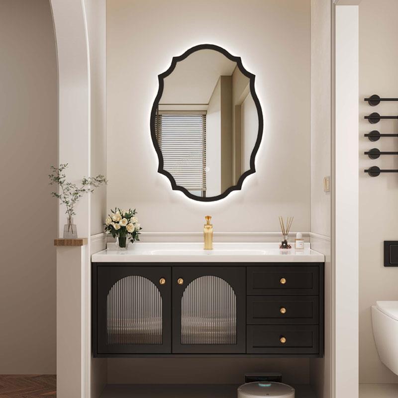 田园风橡木浴室柜组合卫浴柜洗手台盆柜洗漱台洗脸池盆陶瓷盆法式