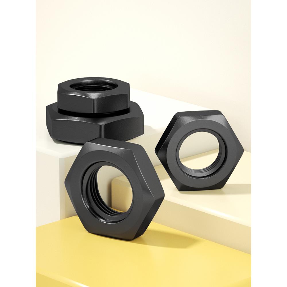 8.8级高强度细牙六角螺母细扣丝扁薄螺帽M8M10M12M14M16M20*1*1.5