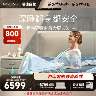 金可儿乳胶床垫家用五星酒店席梦思五区独立袋弹簧床垫子 繁星B+