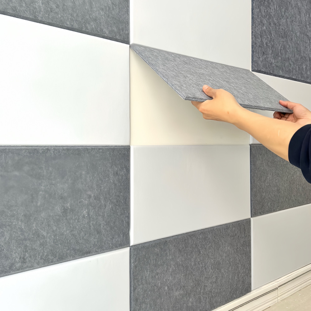 聚酯纤维吸音板墙贴自粘隔音板录音室琴房隔音棉房间墙面装饰室内