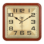 康巴丝钟表挂钟客厅时尚 挂墙时钟现代大气挂表方形石英钟