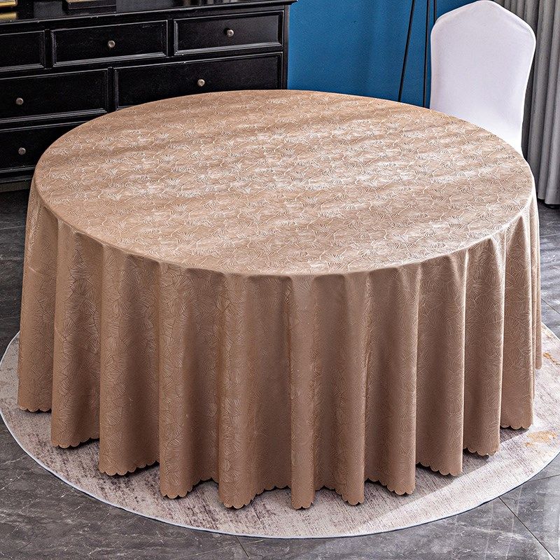 大圆桌布酒店饭店防水防油免洗桌布家用圆形餐桌布防烫圆台布