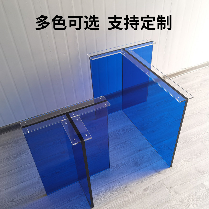 福州桌脚悬浮腿型茶几桌脚渐变染色岩大板支