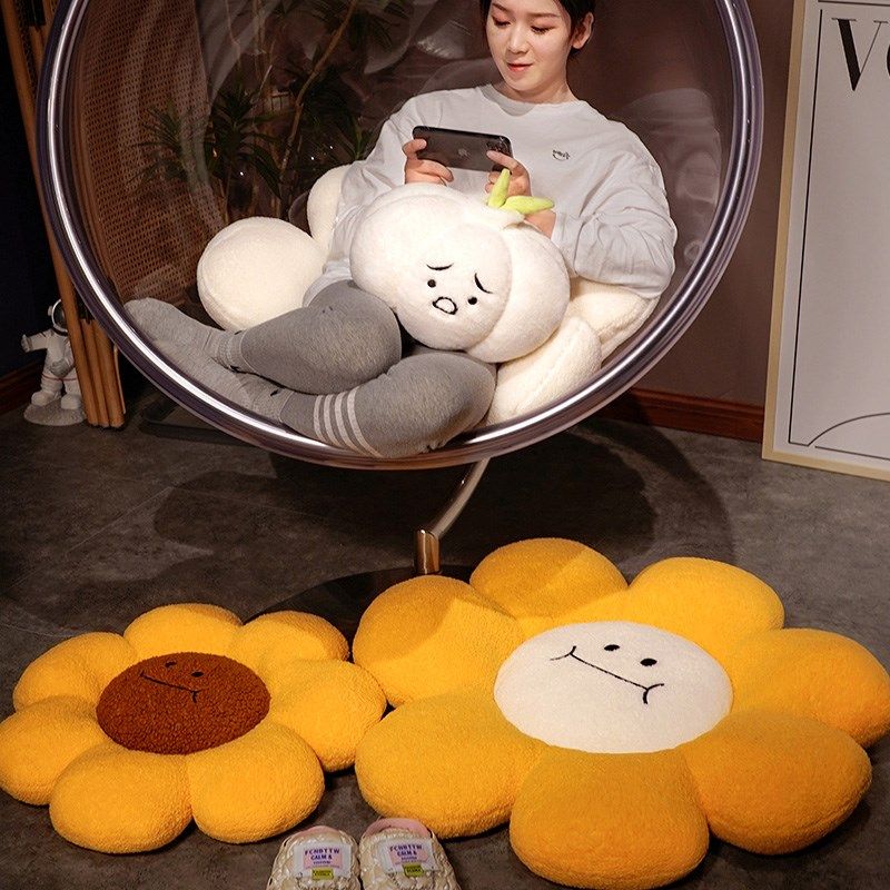 爱太阳花抱枕沙发客厅花朵靠枕in风床头靠垫靠背飘窗法式抱枕