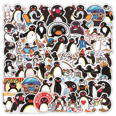 470张Pingu企鹅家族贴纸透明装饰