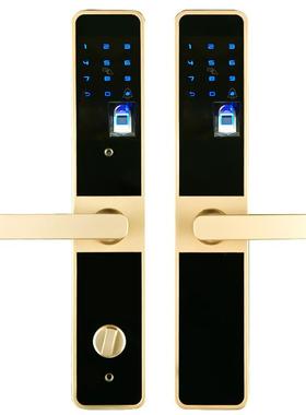 WATCHING双面指纹锁两面内外智能家用防盗门锁指纹密码刷卡电子锁