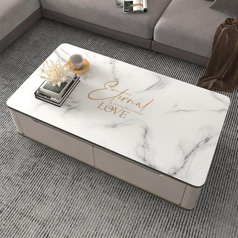 大理石纹皮革桌垫茶几垫防水防油防烫厚免洗轻奢pvc茶几桌布北欧,居家布艺,桌布,淘宝优惠券,粉丝福利购,淘宝优惠卷