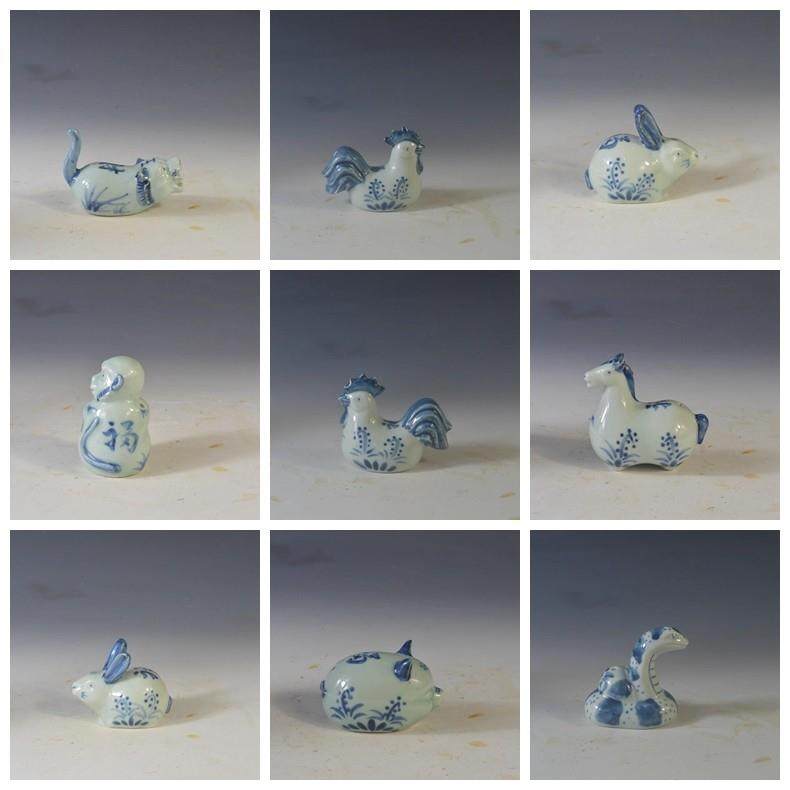 仿古瓷器 复古民国风格 青花十二生肖砚滴 水滴 文房古董古玩老货,家居饰品,装饰摆件,淘宝优惠券,粉丝福利购,淘宝优惠卷