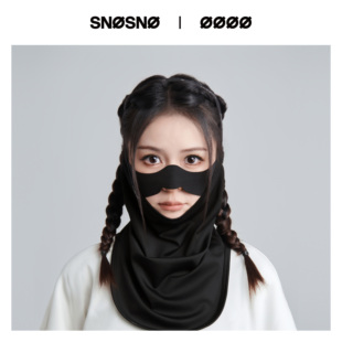 SNOSNO滑雪护脸护脖滑雪面罩男女同款加绒保暖防风透气不起雾雪场