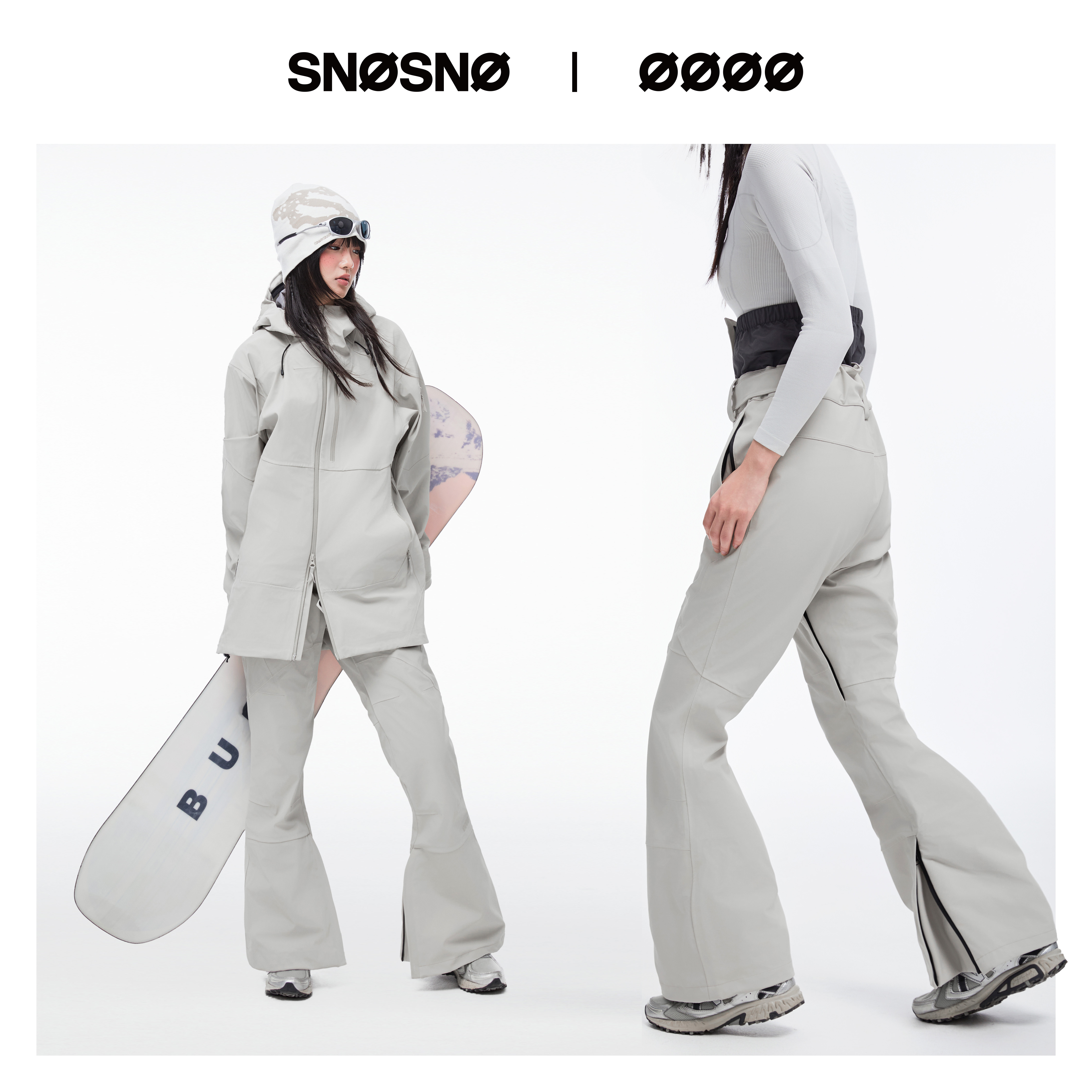 SNOSNO滑雪裤女修身显瘦防寒透气