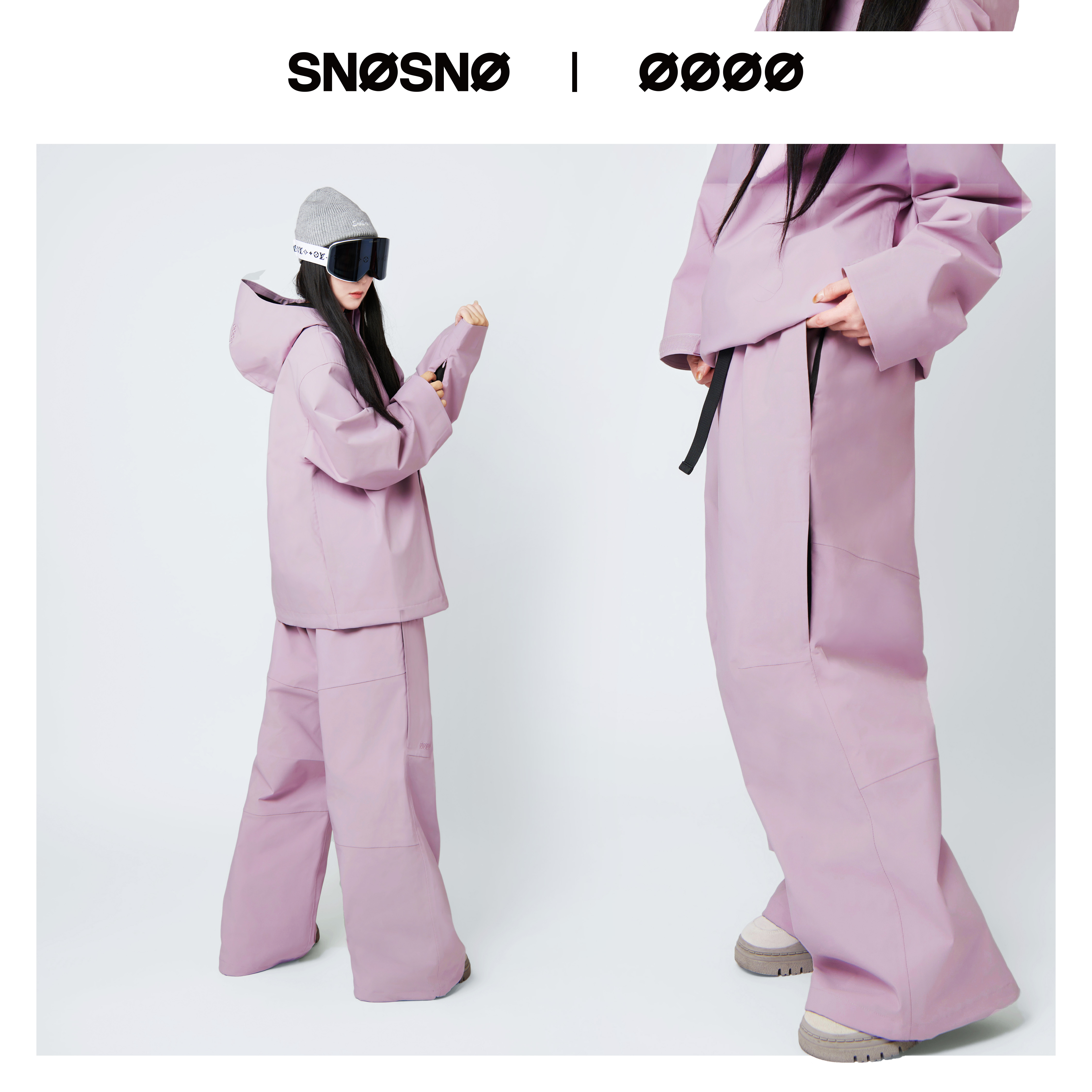 SNOSNO宽松滑雪裤2025新款全压胶