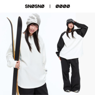 SNOSNO滑雪卫衣滑雪服男女加绒内里加绒保暖透气速干防水雪场户外