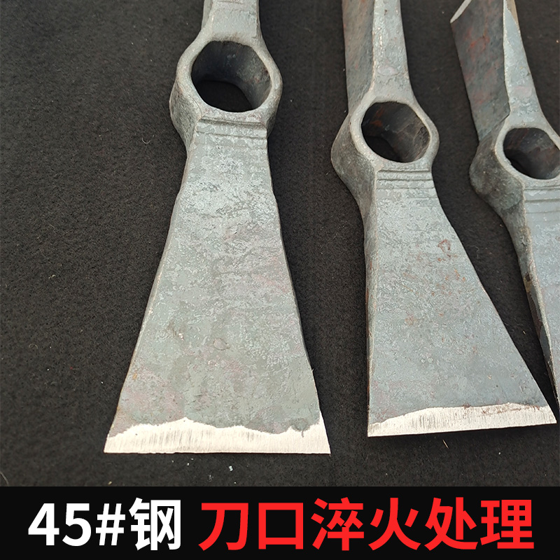 手工锻打镐钢镐砍树根松土砍树劈柴柴镐圆孔镐斧镐锄刨镐多功能厚