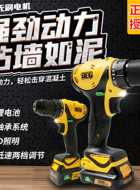 戴格手电钻冲击钻转家用小手枪钻锂电工具多功能充电式电动螺丝刀