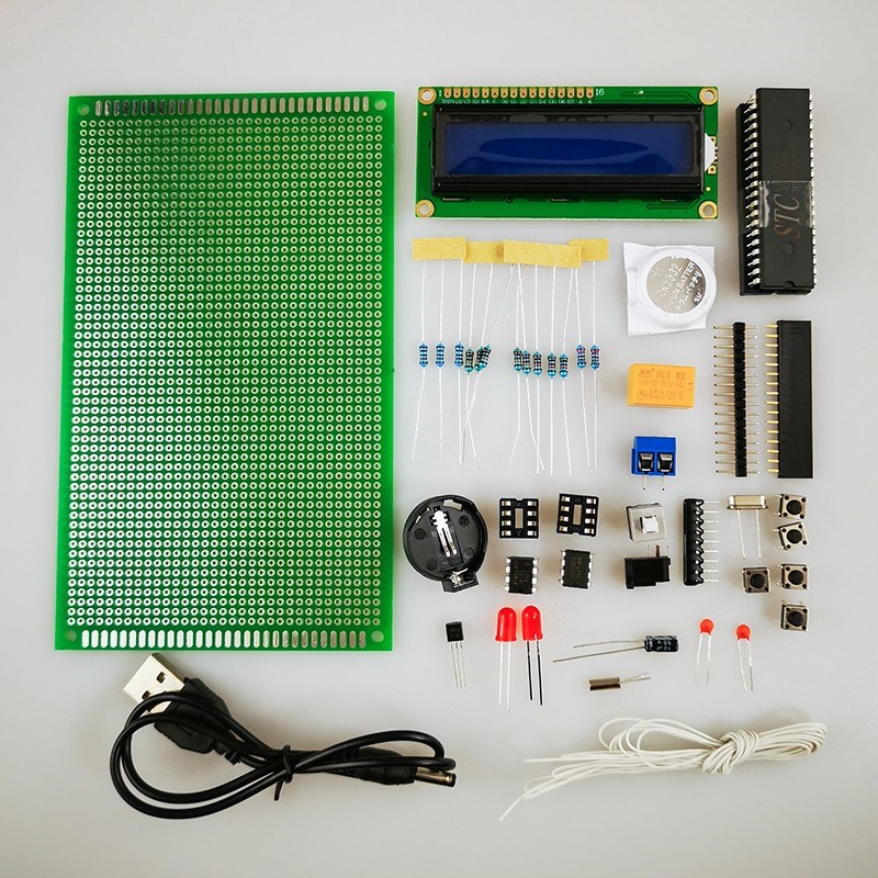 51单片机定时开关套件洞洞板DIY电子制作教学电源控制WNB-56-4
